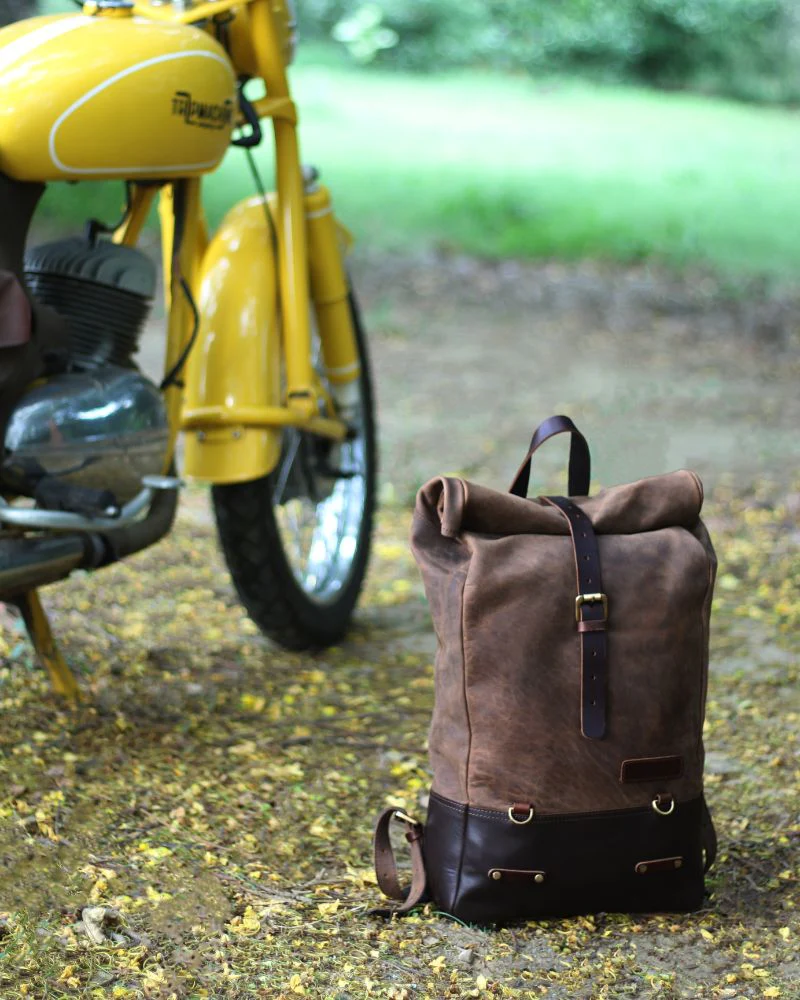 backpack pannier - classic roll top - Image 3