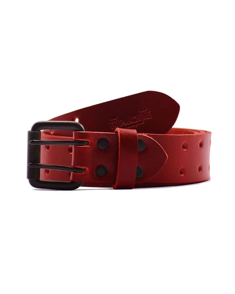 belt - cherry red double pin - Image 4