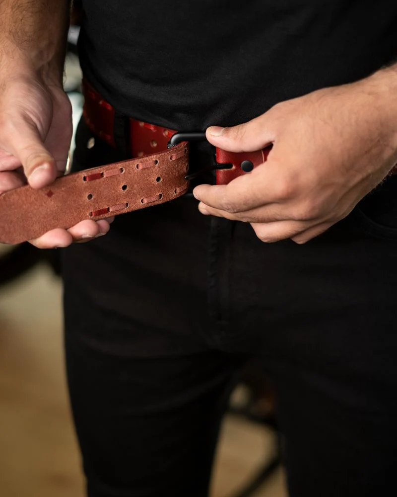 bronco belt cherry red - Image 8