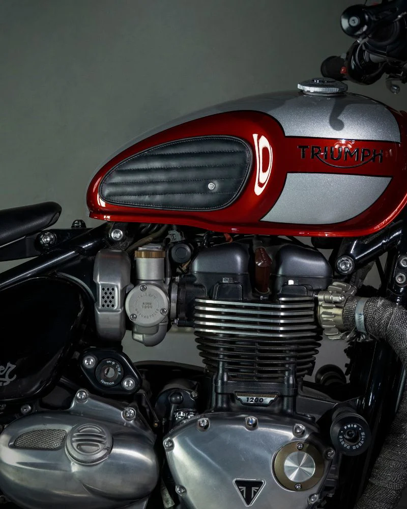 tank pads leather classic stripes - Image 5