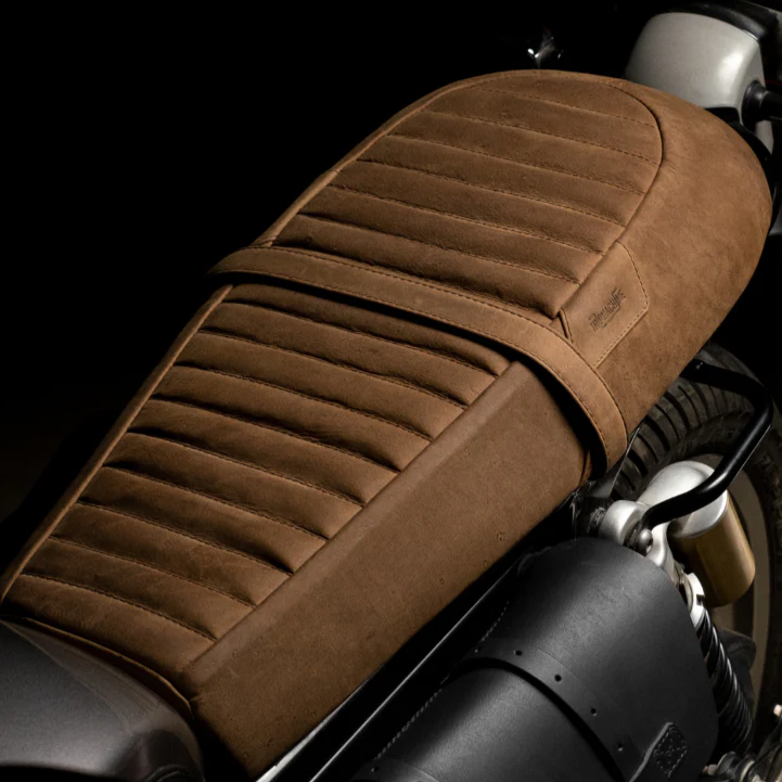 touring leather seat crafted to fit royal enfield interceptor 650 / gt 650 - Image 11