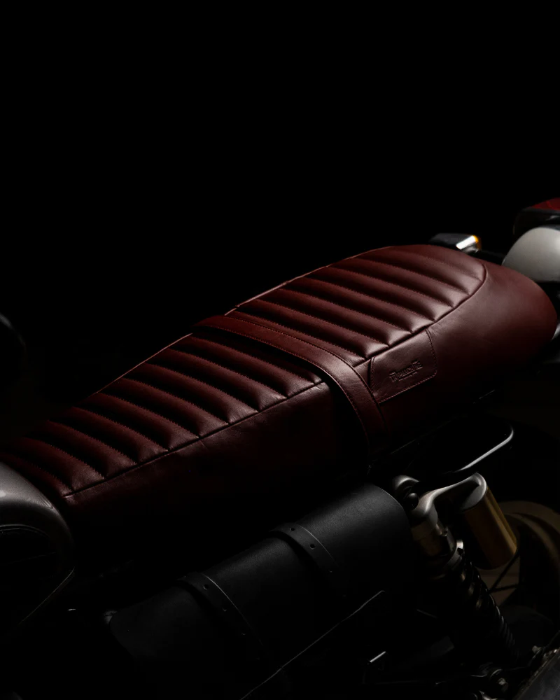 touring leather seat crafted to fit royal enfield interceptor 650 / gt 650 - Image 25